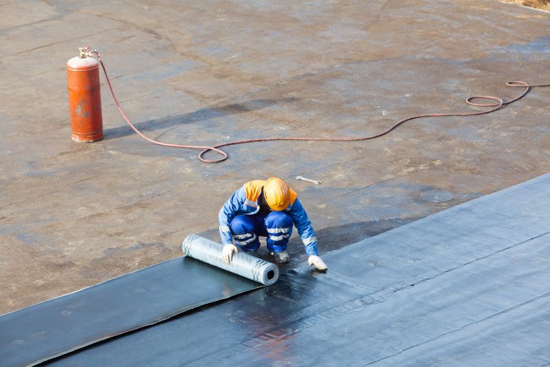Single Ply Roof Installation